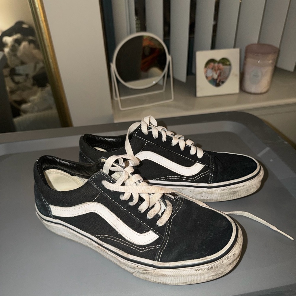 Black and White Vans Sneakers